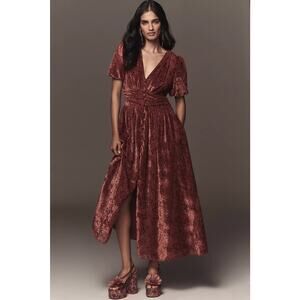 Anthropologie Maeve The Katerina Button Front Dress Medium NWT